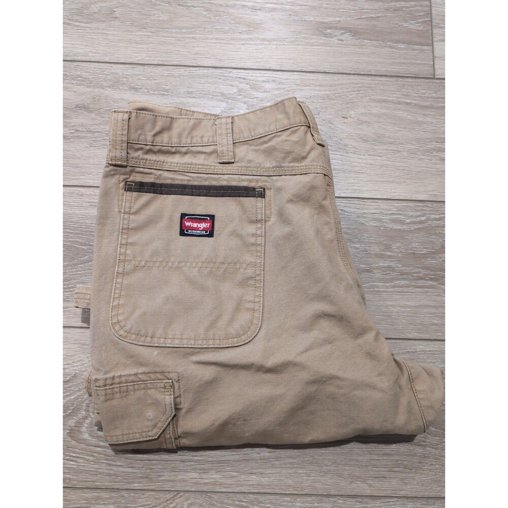 WRANGLER WORK WEAR CARGO CARPENTER PANTS MEN'S 40X32(38x32 ACTUAL) HEAVY CANVAS